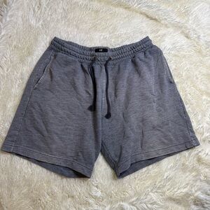 H&M men’s Gray Athletic lounge sweat shorts large no liner 7” inseam